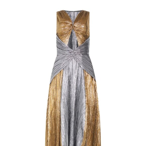 NWOT - BCBGMAXAZRIA - Lorzo Two-tone Metallic Evening Dress (Size Large) - NWOT - Picture 2 of 6
